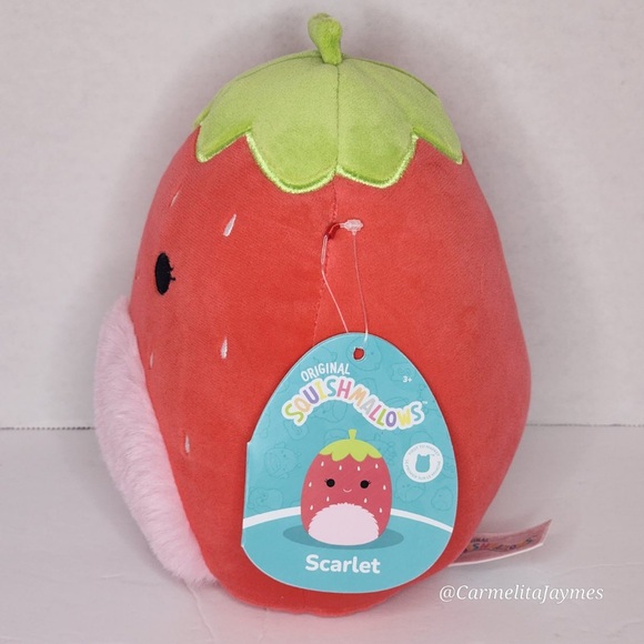 SCARLET 🍓 Strawberry FTM Original Squishmallow By Kellytoy NWT - Picture 3 of 8